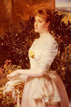  Victorian Works - Portrait Of Julia Smith Caldwell Victorian painter Anthony Frederick Augustus Sandys